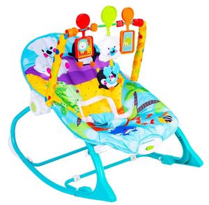 טרמפולינה לתינוק 2 ב 1 עד 18 ק"ג הופכת לכיסא נדנדה עם מנגנון רטט וקשת צעצועים - חיות קוטב