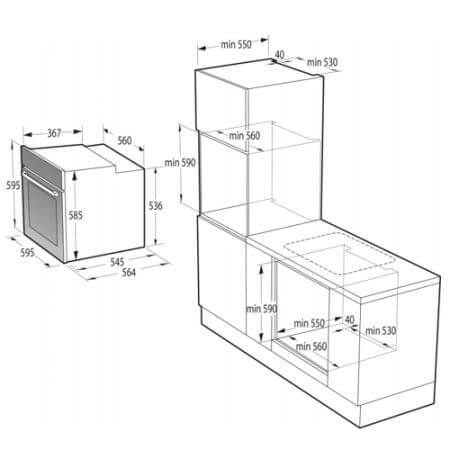 תנור בנוי GORENJE BPS6737E14BG גורנייה