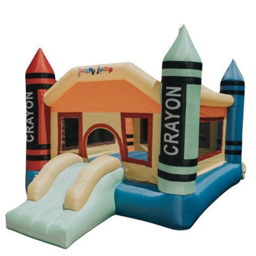 מתקן קפיצה מתנפח גדול צבעי פנדה מגלשה+משטח קפיצה Jumpy Jump  דגם D4234