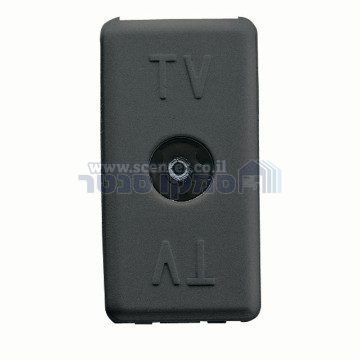 שקע TV ישיר שחור Top System גוויס 