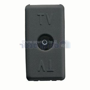 שקע TV ישיר שחור Top System גוויס 