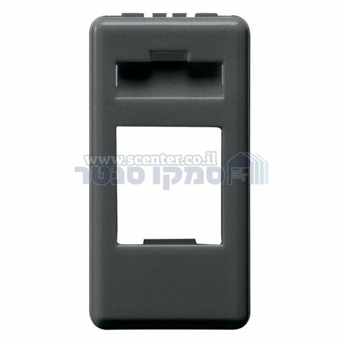 מתאם שקע אתרנט שחור ריק RJ45 5E מחשב 1 מודול Top System גוויס 