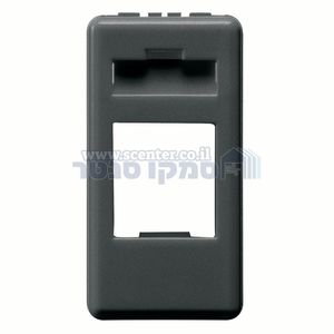 מתאם שקע אתרנט שחור ריק RJ45 5E מחשב 1 מודול Top System גוויס 