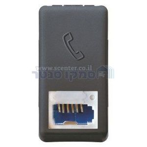 שקע טלפון בריטי שחור 1 מודול Top System RJ11 גוויס 