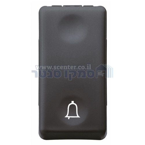 לחצן פעמון שחור כולל סימון 1 מודול Top System 230V NO 10A גוויס