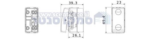 לחצן פעמון שחור כולל סימון 1 מודול Top System 230V NO 10A גוויס