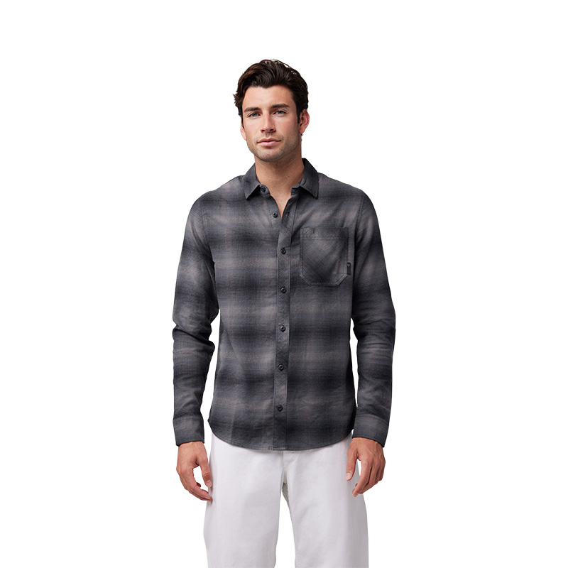 חולצת פלנל פוקס שחור / אפור - FOX SURVIVALIST FLANNEL V25