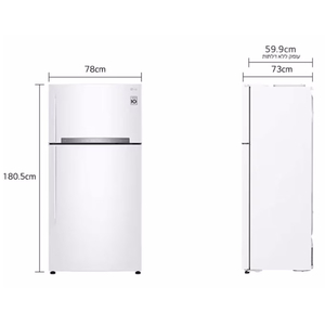 מקרר ‏מקפיא עליון LG GRM6781SU ‏506 ‏ליטר אל ג'י