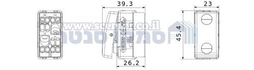 מפסק צלב שחור 1 מודול Top System 250V 16A גוויס 