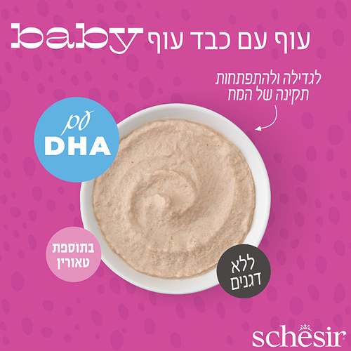 מעדן לחתול שזיר חתלתולים מוס עוף 70 גרם