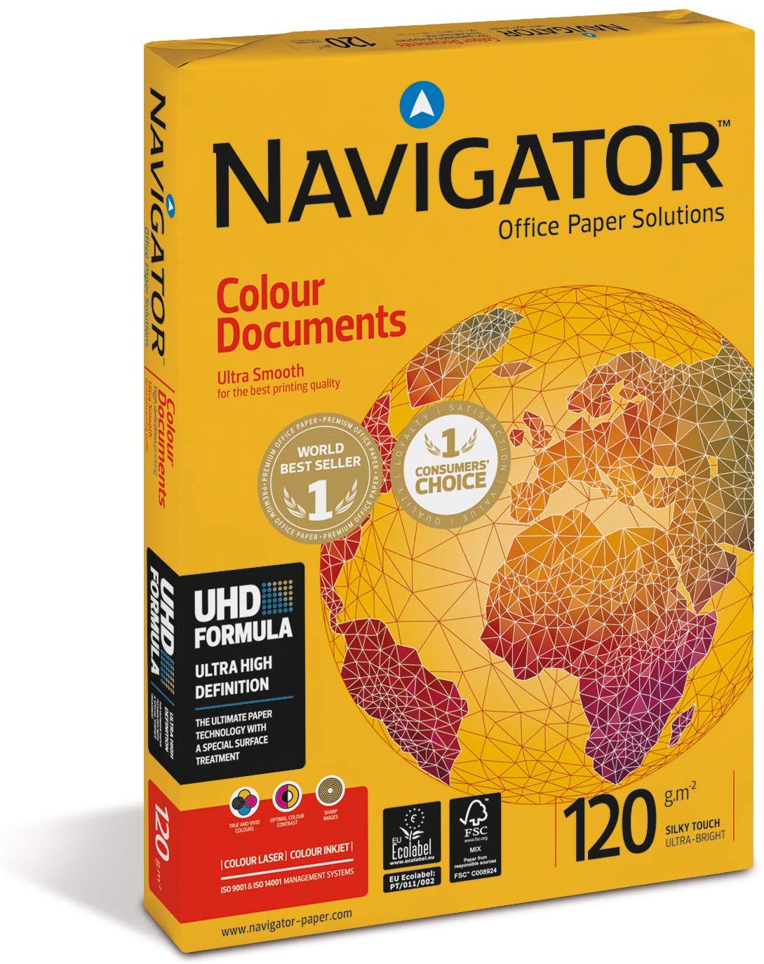 נייר צילום והדפסה NAVIGATOR A4 (120 גרם) 