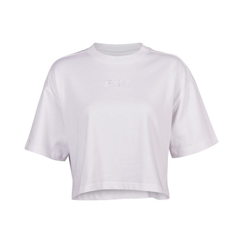 חולצת נשים פוקס לבן -  FOX W WORDMARK OS CROP TEE V25