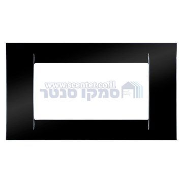מסגרת VIRNA שחורה מבריקה 4 מודול Top System גוויס