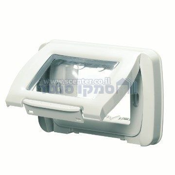 מסגרת לקופסה מלבנית 3 מודול בצבע לבן מוגן מים Top System גוויס