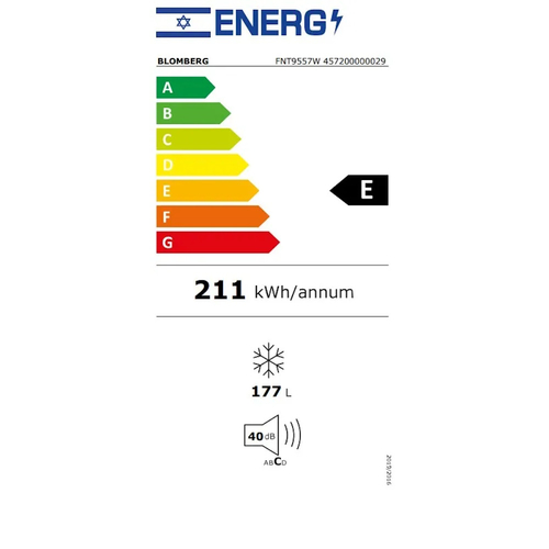 מקפיא No Frost BLOMBERG בלומברג FNT9557W