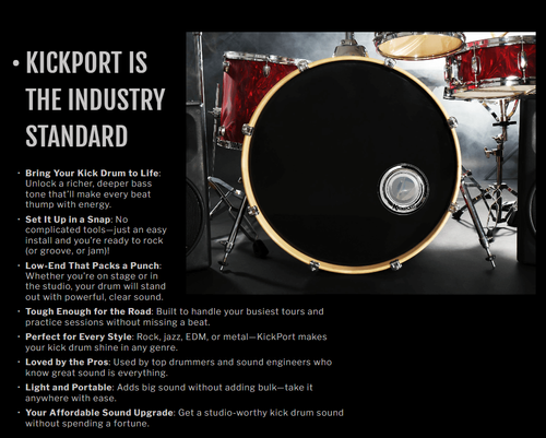 קיק פורט לבייס דראם KP2 Bass Drum Port בצבע לבן