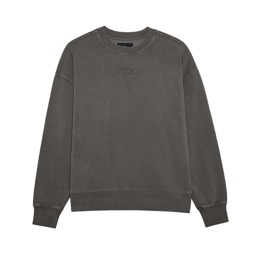 קפוצ'ון פליז אוברסייז אפור - FOX WORDMARK OVERSIZED FLEECE CREW  V25