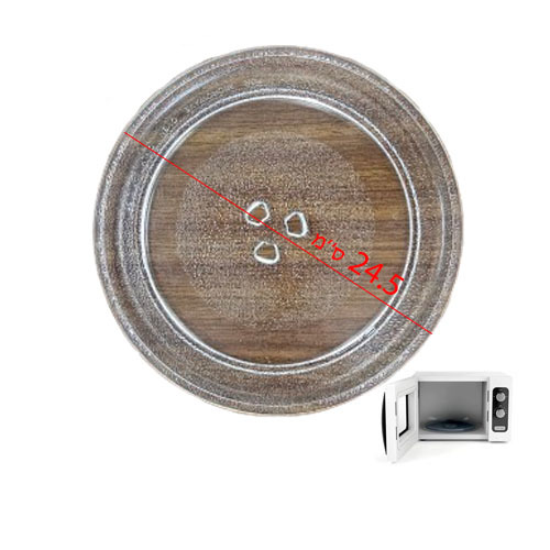 צלחת זכוכית למיקרוגל קוטר 24.5 ס