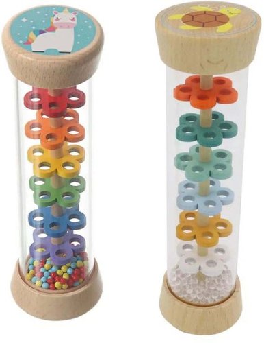 מקל גשם מעץ-צבע צבעוני