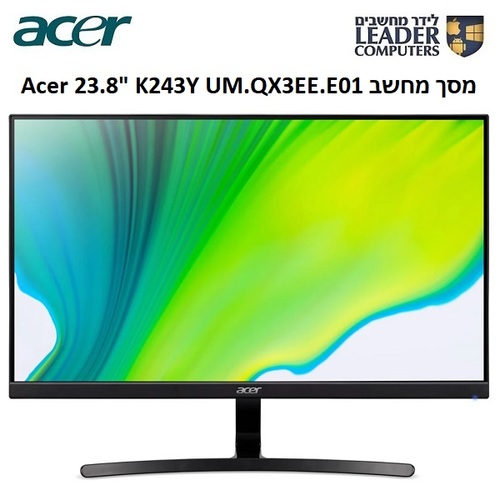 מסך מחשב 23.8 אינץ עם רמקולים מובניים Acer K243Y Ebmix UM.QX3EE.E01 FullHD IPS 100Hz
