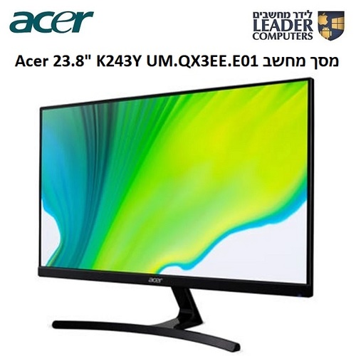 מסך מחשב 23.8 אינץ עם רמקולים מובניים Acer K243Y Ebmix UM.QX3EE.E01 FullHD IPS 100Hz
