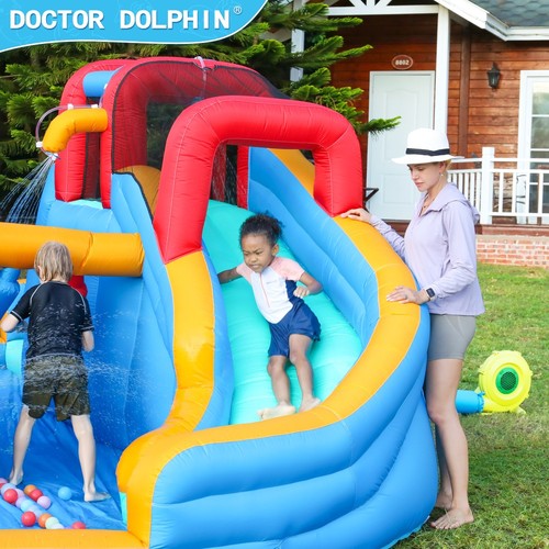 מתנפח מגלשה+בריכה Doctor Dolphin 73033a 