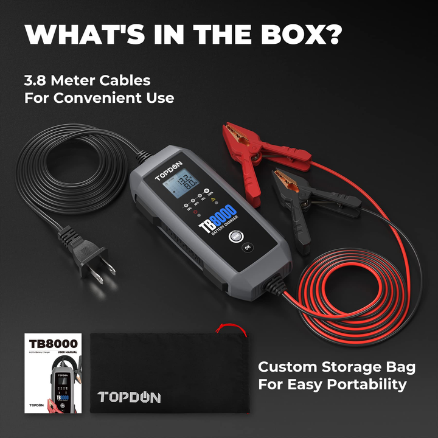מטען מצברים חכם TORNADO 30000 TOPDON – טעינה חכמה למצברי 6V/12V/24V