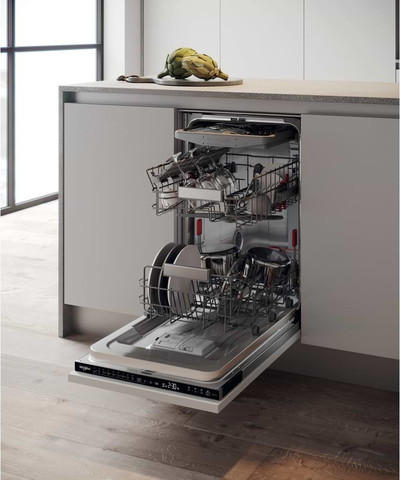 מדיח אינטגראלי מלא עם פתיחת דלת אוטומטית Whirlpool WIP 4033 PELS-IS - אחריות ע"י היבואן הרשמי