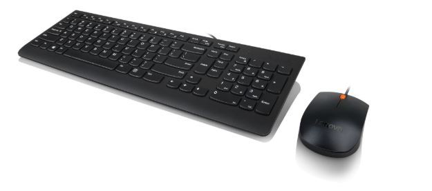 סט חוטי עכבר ומקלדת עברית/אנגלית Lenovo 300 GX30M39623 USB Combo Keyboard & Mouse