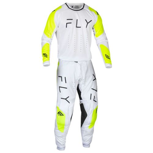 חליפת פליי לבן / צהוב - FLY RACING EVOLUTION DST V24