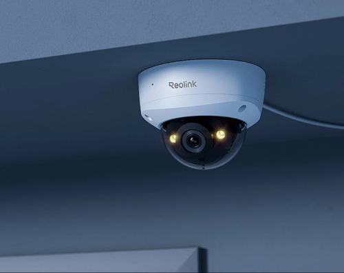 מצלמת אבטחה PoE כיפה 5MP מוגנת ונדליזם עם ראיית לילה צבעונית דגם P327