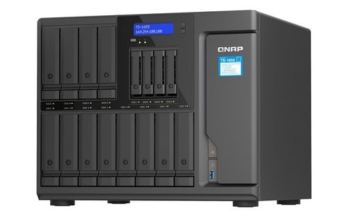 מערכת איחסון QNAP TS-1655 16Bays, 2xM.2-NVMe-Slots 8GB RAM Tower NAS Server 