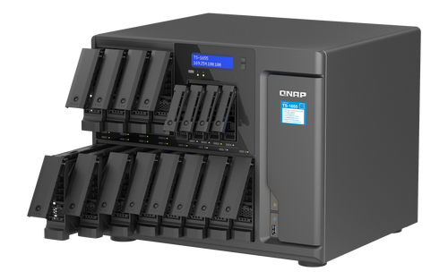מערכת איחסון QNAP TS-1655 16Bays, 2xM.2-NVMe-Slots 8GB RAM Tower NAS Server 