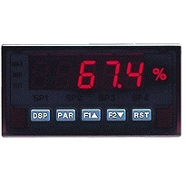 PAXDP – תצוגה/בקר כפול למתח וזרם DC, להתקנה על פנל. מידות 48×96 מ”מ
