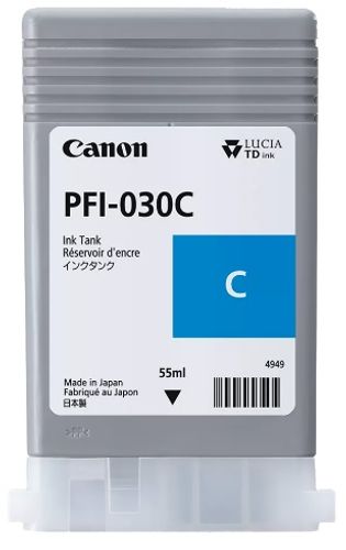 דיו סיאן לפלוטר קנון PFI-030C - Cyan Ink Tank 130ml