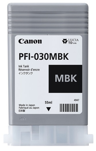 דיו שחור מט לפלוטר קנון PFI-030MBK - Black Ink Tank 130ml