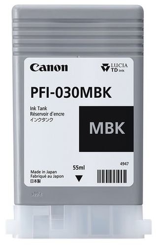 דיו שחור מט לפלוטר קנון PFI-030MBK - Black Ink Tank 300ml