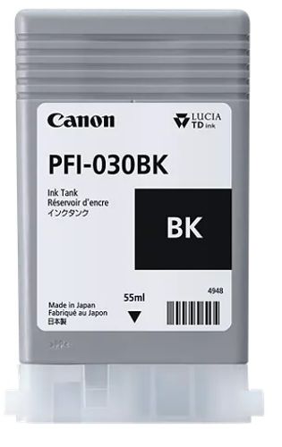 דיו שחור לפלוטר קנון PFI-030BK - Black Ink Tank 300ml