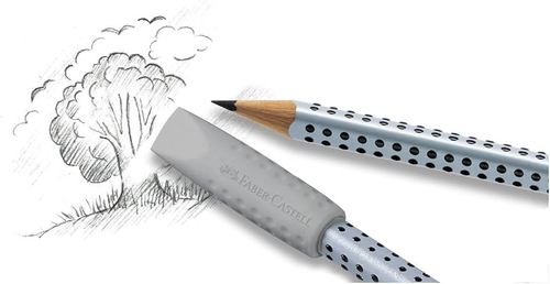 מחק לעפרון, 2 יח GRIP 2001 ERASER CAP
