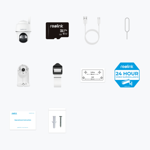 מצלמת אבטחה חיצונית אלחוטית REOLINK GO PT ULTRA Smart 4K 8MP Wireless 4G LTE PT Battery