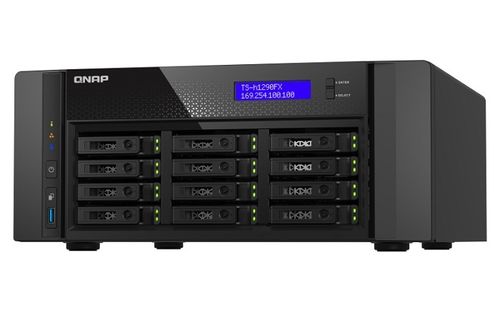 מערכת אחסון QNAP TS-h1290FX-7232P-64G 12Bays 64GB-RAM Tower NAS Server 