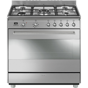 תנור משולב כיריים גז 5 להבות Smeg סמג SSA91MAX9 נירוסטה