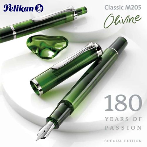 עט פליקן נובע  M205 OLIVINE FOUNTAIN PEN עובי F