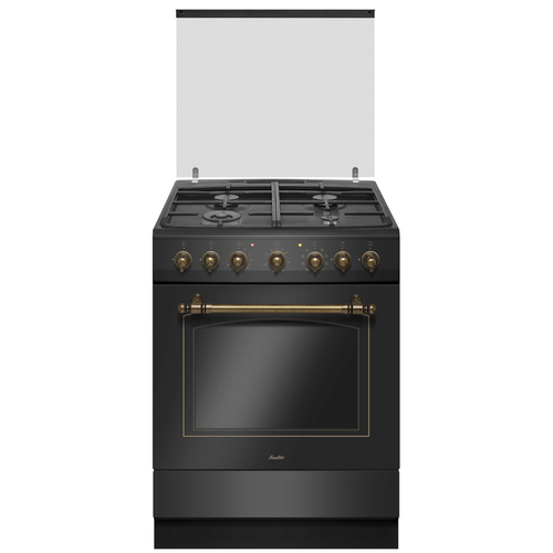 תנור משולב כיריים גז - 4 להבות Sauter סאוטר Rustic 7020B שחור