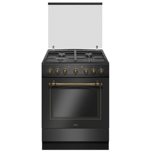 תנור משולב כיריים גז - 4 להבות Sauter סאוטר Rustic 7020B שחור
