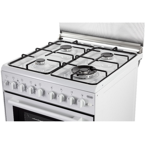 תנור משולב כיריים גז - 4 להבות Delonghi דלונגי DCS12EDW-IL לבן