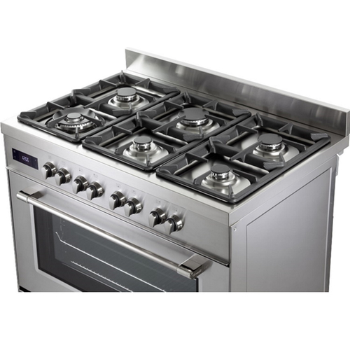 תנור משולב כיריים גז - 6 להבות Delonghi דלונגי PRO966MX-IL נירוסטה