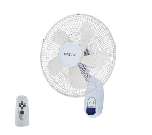 מאוורר קיר 55W כולל שלט לבן MATRIX