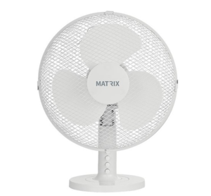 מאוורר מעוצב 50W שולחן 16" לבן 3 להבים MATRIX