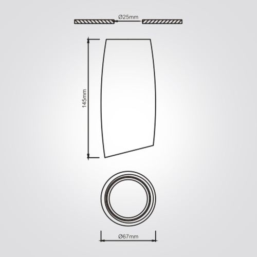 צלינדר תקרה מיאנמר 10W שחור CCT
